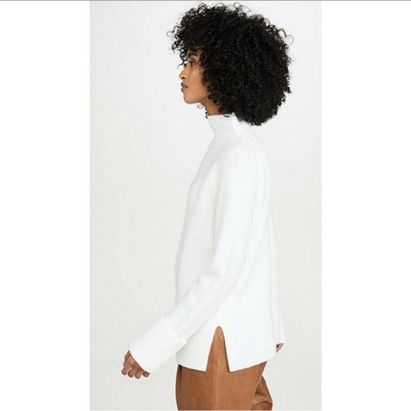 Vince SZ M Rolled Cuff Mock Neck Pullover Sweater - Picture 9 of 11